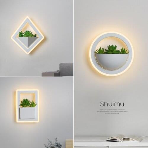 Modern led Wall Lamp Living room Bedroom Bedside lamp Corridor Aisle Balcony Clothing Makeup room Decorative Art Plant Wall Lamp