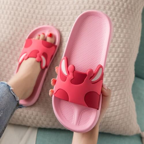 Slippers Female Summer Home Indoor Thick Bottom Bathroom Bath Non-Slip Mens Slipper Parent-Child Household Cartoon Children