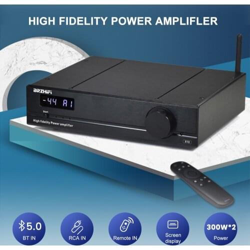 BRZHIFI APTX Bluetooth 5.0 Power Amplifier 2.0 Amplificador TPA3255 300Wx2 Digital Sound Amplifier USB RCA DAC Amp Home Theater