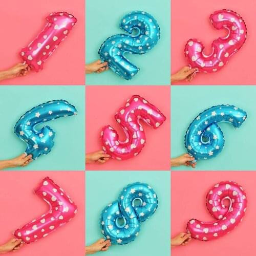 16inch Number Balloon 0-9 Number Aluminum Foil Balloon Childrens Birthday Party Wedding Anniversary Decoration Balloon