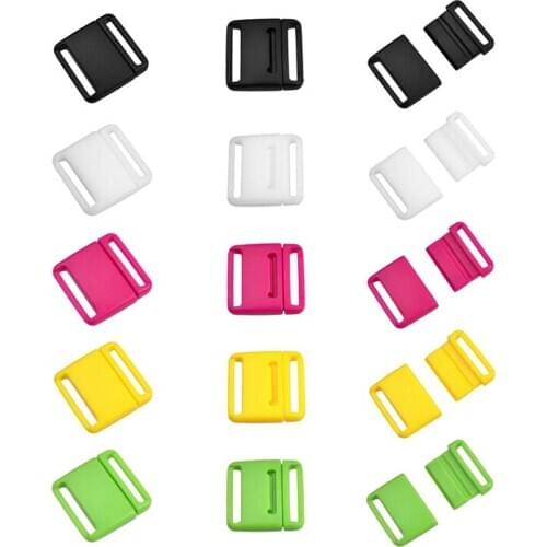 YOUGLE 50pcs/Lot Toy parts plastic buckles Backpack Flat buckle For 20mm Ribbon