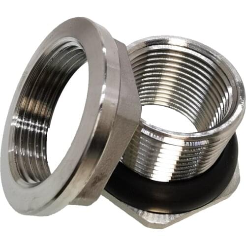 1/2''3/4"1" 1-1/4" 1-1/2" 2'' BSP Male Thread 304 Stainless Steel Pipe Single Rotatable Fitting Nut Water Tank Jointer Connector