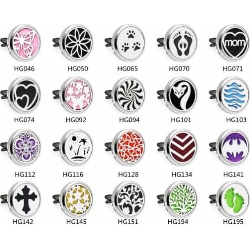1PCS Mom Paw Heart Cross Tree 30mm Alloy Car Diffuser Locket Vent Clip Aroma Perfume Magnetic Locket With 10p Free Oil Pads