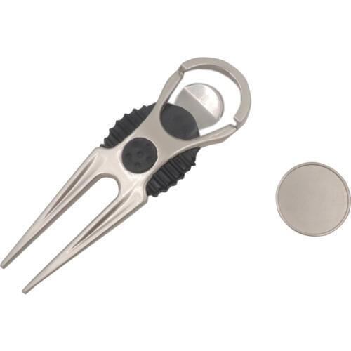 1PC Golf Green fork Golfer Club Alloy Golf Club Ball Putting Green Fork Divot Tool & Golf Ball Green Fork Pitch Repair Kit