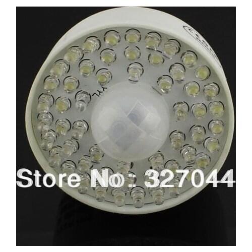 10pcs/lot E27 PVC body 54 PIR LED Motion Sensor Light Bulb Lamp E27 54 PIR