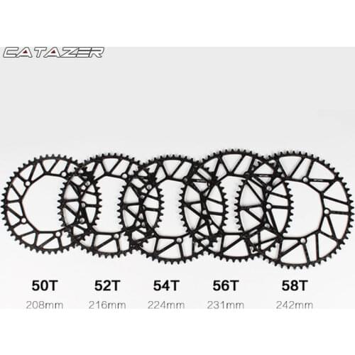 130 BCD 9 10 11 Speed Hollow CNC Alloy Single Disc Chainwheel Road Folding Bike Chain Wheel 50/52/54/56/58T Chainring