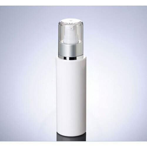 300PCS/LOT-100ML Spiral Lotion Pump Bottle,White Plastic Cosmetic Container,Empty Shampoo Sub-bottling,Essence Oil Bottle