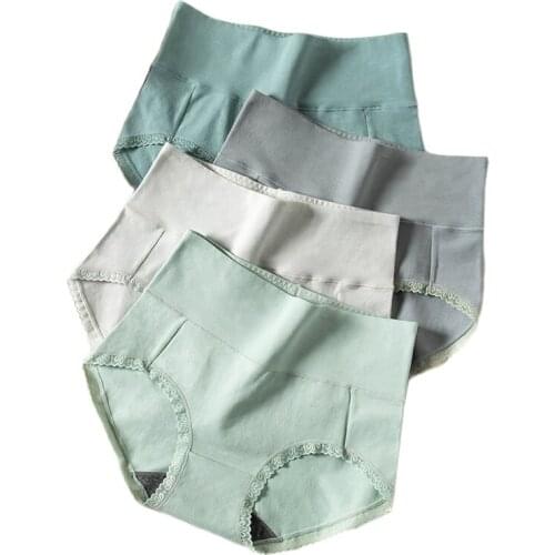 4Pcs High Waist Plus Size 5XL Panties Women Pure Cotton Body Shaper Underwear Seamless Briefs Sexy Breathable Female Lingerie