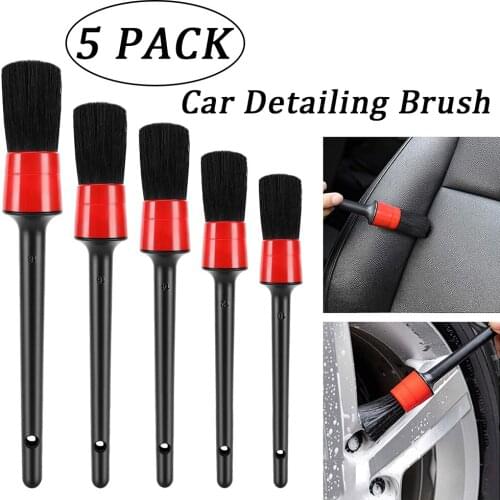 5pcs Car Wash Car Detailing Brush Auto Cleaning Car Cleaning Tools Detailing Set Dashboard Air Outlet Cleaning Brush Accessories