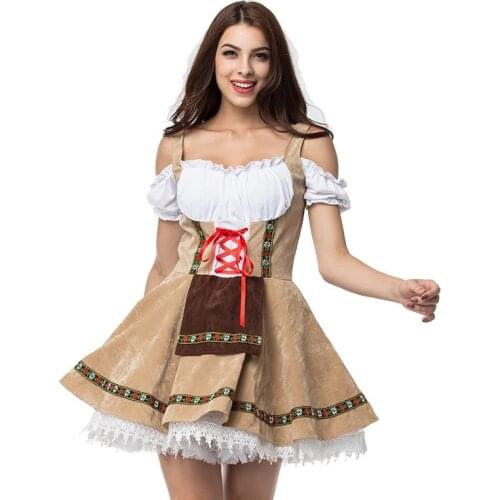 Ladies Oktoberfest Costume Germany Bavarian Beer Waitress Maid Waiter Cosplay Parade Tavern Carnival Fancy Party Dress