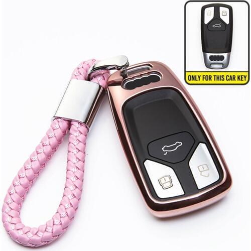 For Audi A4 A5 S4 S5 B9 8W Q7 4M Q5 TT TTS RS Coupe Roadster 2017 2018 8S New A4L Allroad A6L QT S7 Q3 A3 TPU Car Key Cover Case