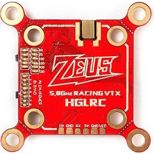 HGLRC Zeus VTX 5.8G 40CH PIT/25/100/200/400/800mW Smart Mounting 20*20mm/30*30mm FPV Transmitter For FPV RC Drone Quadcopter