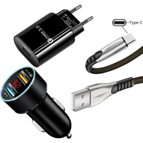 Cable de carga rápida tipo C para Huawei P40 P30 P20 OPPO A52 A72 A92 Redmi Note 8 9 Pro QC 3,0 Cable de carga rápida