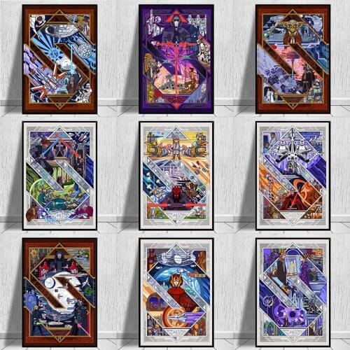 Disney Movie Star Wars Canvas Painting Character Creativity Posters and Prints Cuadros Wall Art Picture for Living Room Decor