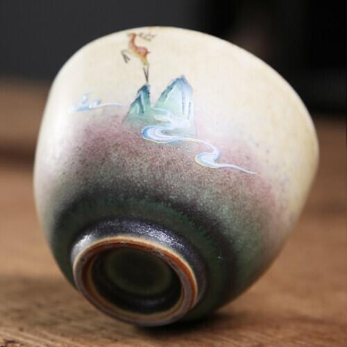 Ceramic Teacup Handmade Deer Chinese Tea Cup Kungfu Cup 100ml