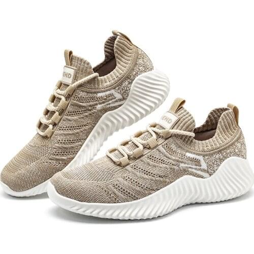 HUCDML Breathable Couple Sneakers Shoes Comfortable Outdoor Walking Men Casual Shoes Non-slip Sports Chaussure Homme Size 36-45