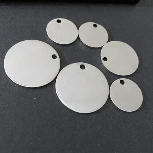 30mm Round Metal Dog Cat Tag Pet ID Name Tag Supply Customized Engraved Blank Dog Tag Free Shipping