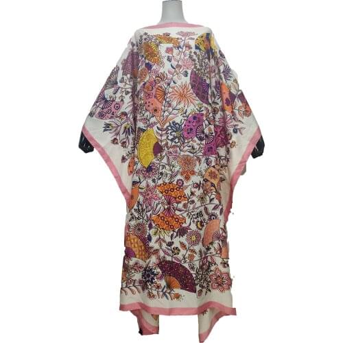 Kuwait New Fashion 2021 Summer Floor Length BouBou Dresses For lady Traditional Abaya Muslim Silk Kaftan Clothes