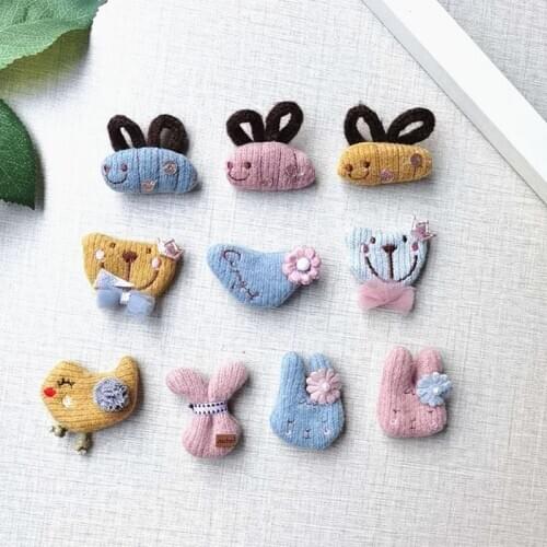 Sew on 20pcs/lot Cartoon cloth art cat and Mickey Padded Patches Appliques For Clothes Sewing Supplies Decoration