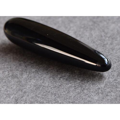 Natural black obsidian crystal wand handmade carved healing crystal gemstone yoni wand as gift for women