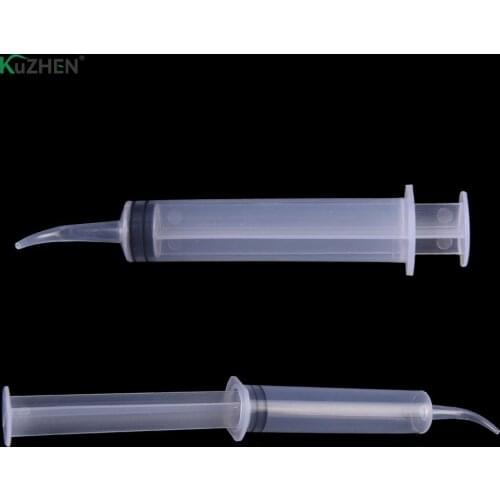 12ml Disposable Dental Irrigation Syringe With Curved Tip Dental Kit Tooth Whitening Material Dental Instrument Syringe