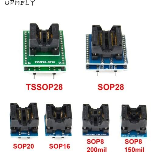 Genuine 2021 New 6pcs TSSOP28 SSOP28 SOP28-DIP28 Adapter SOP20 SOP16 SOP8 150/200mil to DIP8 Compatible TSSOP20 SSOP20 TSSOP8