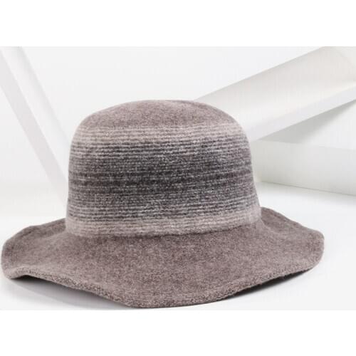 H7682 Autumn Women Fedoras Hat Lady High Quality Fashion Wool Cap Travel Outdoor Sunscreen Simple Winter Warm Korean Female Caps