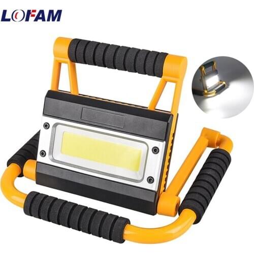 Lofam USB Rechargeable Flood Light Led Work Light Water Resistant Searchlight Spotlight for Fishing Camping & Repair
