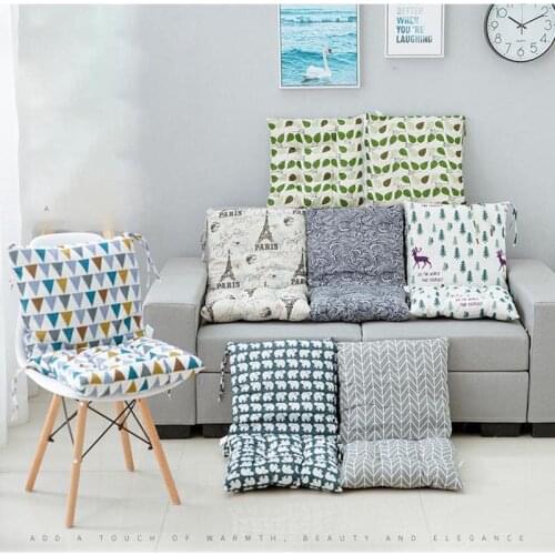 Chair Cushion Folding Printed Thickened Square Soft Cotton Seat Cushion Home Office Bar Chair Cushion Back Sofa Seat Cushions