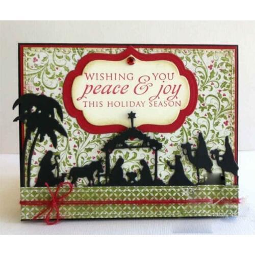 Celebrate Birth of Jesus Metal Cutting Dies Stencil for DIY Scrapbooking Paper Cards Decorative Crafts Supplies New 2018 Diecut