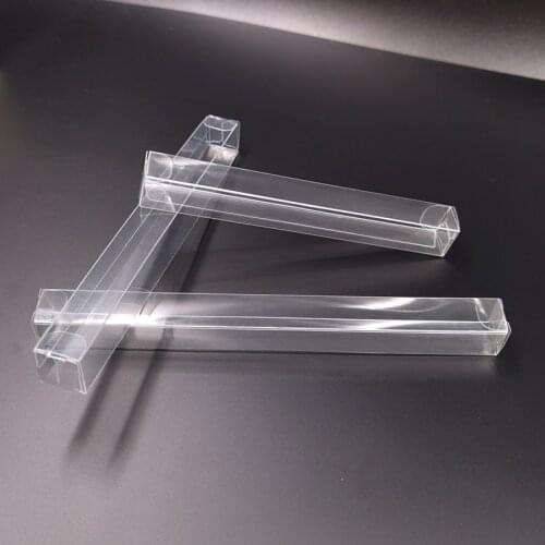 50pcs Transparent PVC Plastic Packaging Box DIY Eyebrow Pen Eyeliner Pens Cosmetics Gift Box 2*2*16cm
