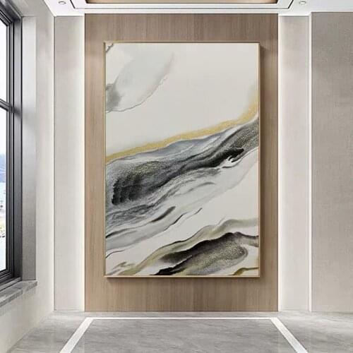 Hand Painted Abstract Oil Painting Wall Art Bright Color Picture Minimalist Modern On Canvas Decor For Living Room No Frame