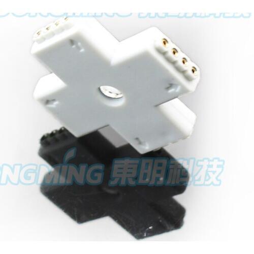 Waterproof connector led + Shape Female For 3528 5050 RGB Strip, led strip connector 4 pins, led strip connector