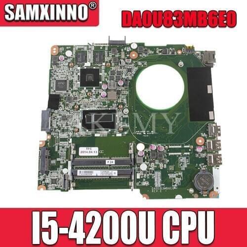 High quality 734426-501 734426-001 734426-601 For HP 14-N Motherboard I5-4200U DSC 8670M 2GB DA0U83MB6E0 REV:E 100% Tested