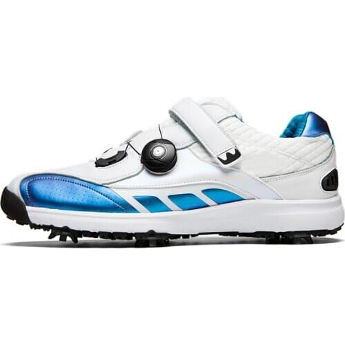 High Quality Button Shoelace Golf Training Shoes Men Genuine Leather Breathable Casual Sneakers Male Non-slip Athletics Sports