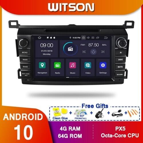 WITSON Android 10.0 Octa core(eight core) Car Dvd GPS Player For TOYOTA RAV4 2013-2014 4G RAM 64G ROM IPS TOUCH SCREEN