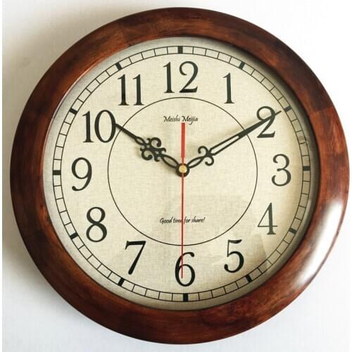 Japanese Vintage Wall Clock Living Room Wood Retro Roman Wall Watches Kitchen Bedroom Silent Duvar Saati Home Decoration ZB5WC