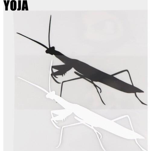 YOJA 16.5×11.6CM Cartoon Animals Vinyl Handsome Mantis Decal Car Stickers Black/Silver 19C-0432