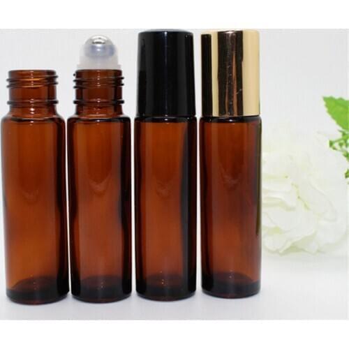 10ml Roll on Glass Bottle Essential Oil Perfume Roller Ball Bottle with Cap