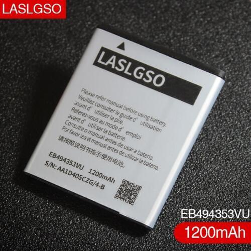 100% Good Quality 3.7V EB494353VU Battery For Samsung S5330 S5232 C6712 S5750 GT-S5570 i559 S5570 Genuine Battery 1200mAh