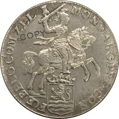 1758 Netherlands 1 Ducaton Cupronickel Plated Silver Collectibles Copy Coin