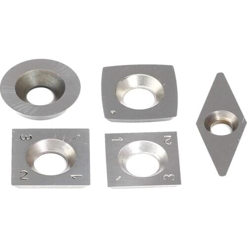 5Pcs Turning Carbide Cutter Inserts Combination Set for Wood Turning Working Lathe Tool with Screw