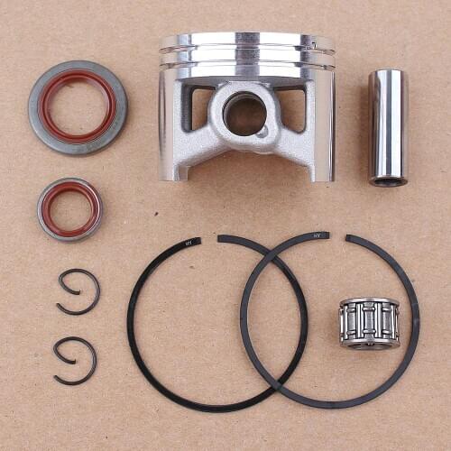 50mm Piston Oil Seal Kit For Stihl 044 MS440 Chainsaw 1128 030 2015 w 12mm Wrist Pin Needle Bearing Ring