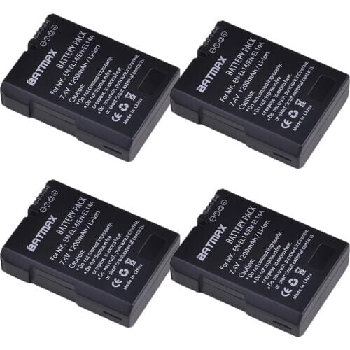 4X EN-EL14 EN-EL14a ENEL14 EL14 1200mAh Battery for Nikon P7800,P7700,P7100,P7000,D5500,D5300,D5200,D3200,D3300,D5100,D3100,Df