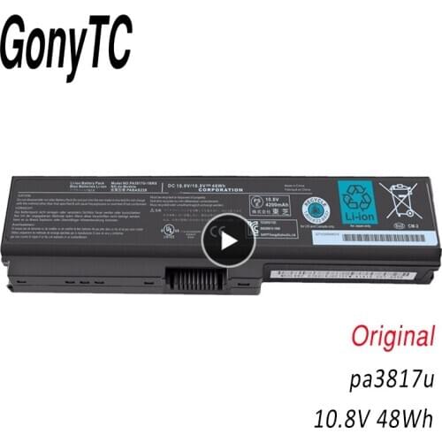 GONYTC PA3817U 6 Cells Battery For TOSHIBA Satellite L645 L655 L700 L730 L735 L740 L745 L750 L755 PA3817U-1BRS 3817 PA3817