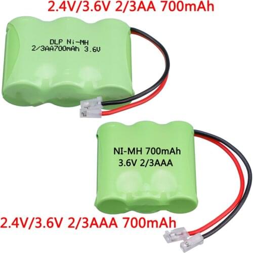 Ni-MH 2/3AAA 3.6V 700mAh Ni-MH Rechargeable Battery Pack For Cordless Phone 2.4V/3.6V 700mah 2/3AA 2/3AAA For RC Cordless Phone