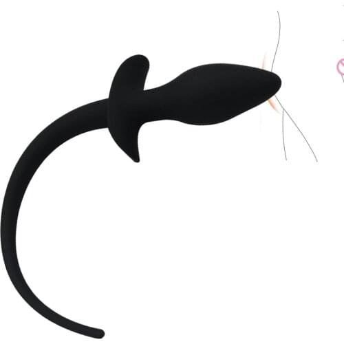 EXVOID Flirting Slave Dog Tail Adult Sex Toys for Couples Role Play Butt Plug Silicone SM Prostate Massage Anal Plug