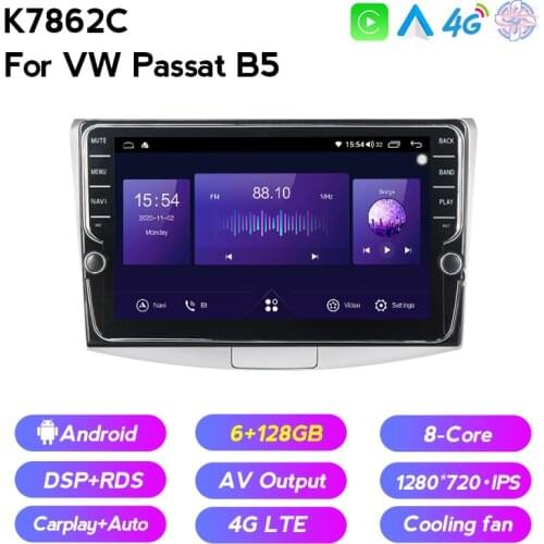 Android 11 IPS Screen Car Radio Player For Volkswagen VW Magotan Passat B6 B7 CC B5 GPS Navigation 4G LTE Built in Carplay Auto