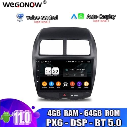 PX6 10.1" TDA7851 Android 10.0 For MITSUBISHI ASX 2010-2012 4GB RAM 64GB ROM Car DVD Player GPS map RDS Radio wifi Bluetooth5.0