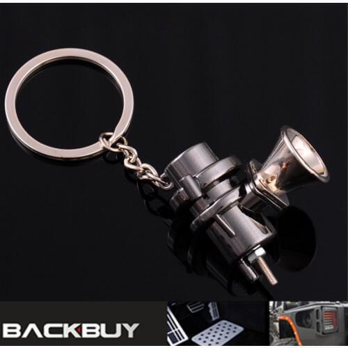METAL MINI TURBO TURBINE CHARGER BLOW OFF VALVE KEYCHAIN KEY CHAIN RING KEYFOB KEYRING FOR CAR TRUCK SUV BOV STYLE KEYCHAIN RING